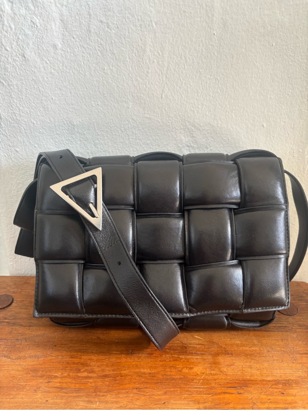 Bottega Veneta padded cassette bag black